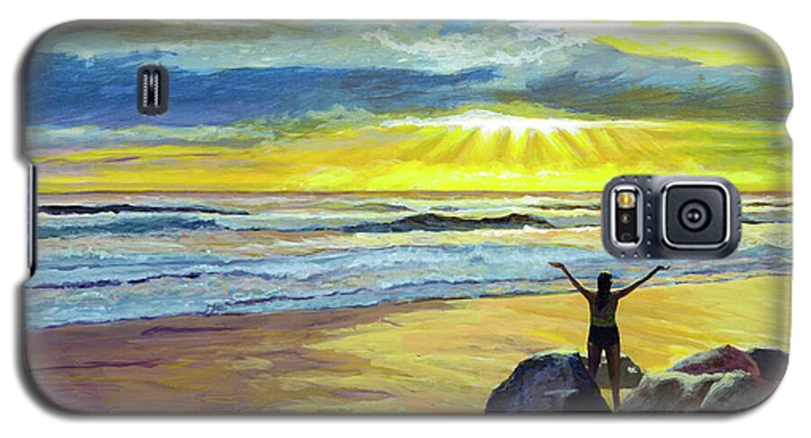 Glory Galaxy S5 Case featuring the painting Glorious Day by Lynn Hansen