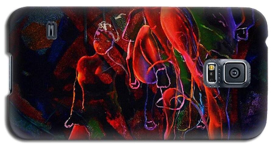 Dance Group Vibration Glow Transpose Firelight Irish Dance Dancing Galaxy S5 Case featuring the painting Glow by Georg Douglas