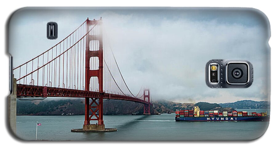 California Galaxy S5 Case featuring the photograph Golden Gate Ship by Brian Bonham