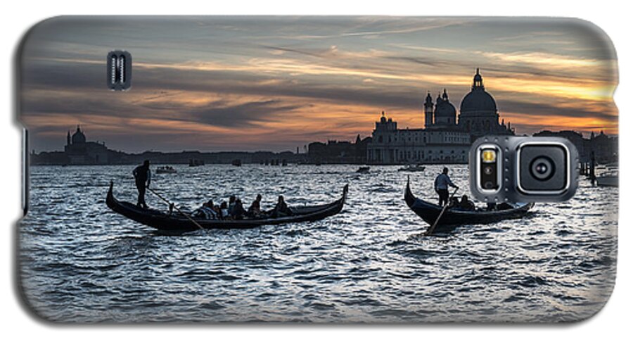 Venice Galaxy S5 Case featuring the photograph Gondole al tramonto Sam210x by Marco Missiaja