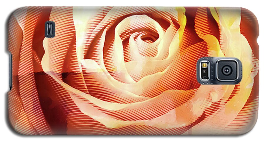Rose Galaxy S5 Case featuring the digital art Graphic Rose by Lutz Baar