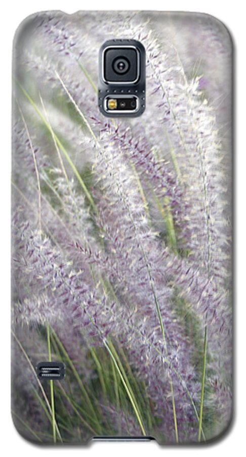 Grass Galaxy S5 Case featuring the photograph Grass Is More - Nature In Purple And Green by Ben and Raisa Gertsberg