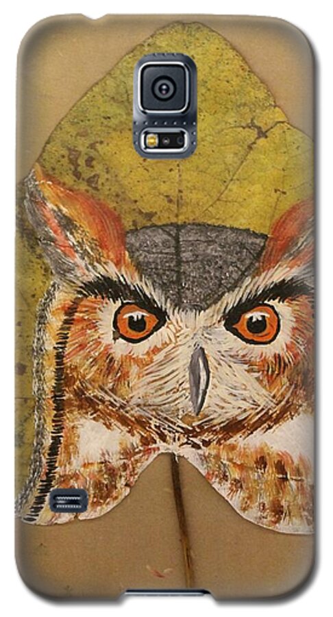 Wildlife Galaxy S5 Case featuring the painting Great horned owl by Ralph Root