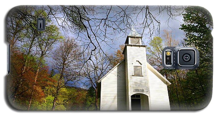 Smoky Mountains National Park Galaxy S5 Case featuring the photograph Great Smoky Mountains Spring Storms Over Palmer Chapel by Carol Montoya
