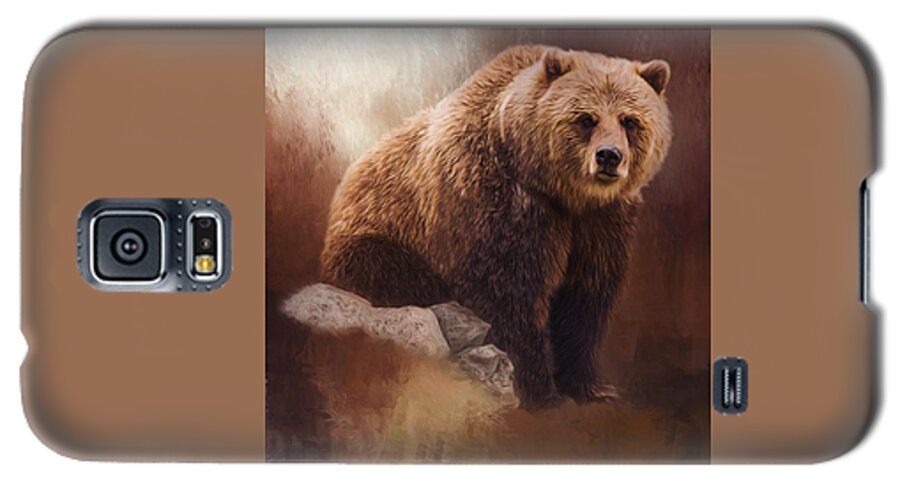 Great Strength Galaxy S5 Case featuring the painting Great Strength - Grizzly Bear Art by Jordan Blackstone