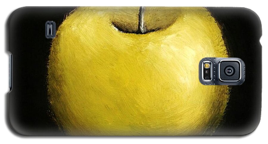 Apple Galaxy S5 Case featuring the painting Green Apple Still Life 2.0 by Michelle Calkins