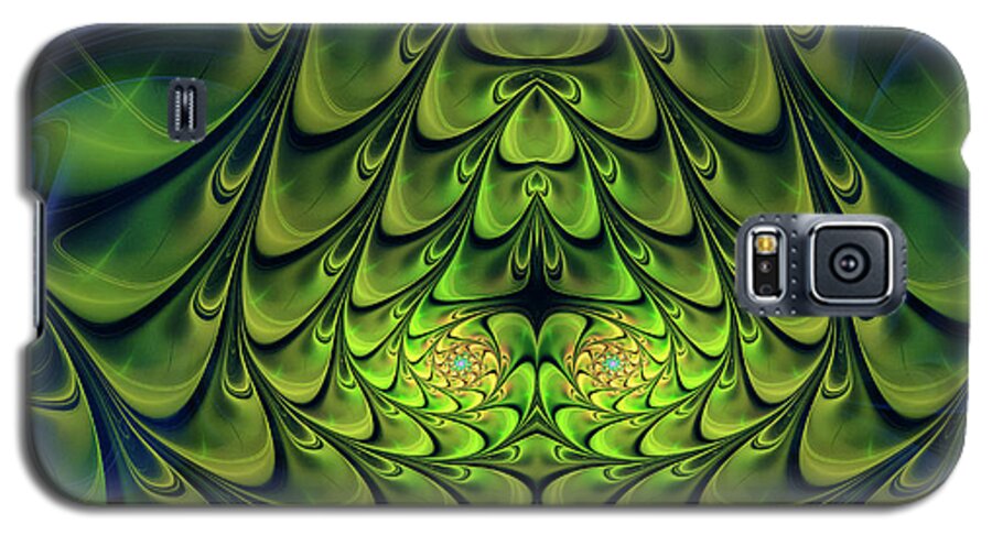Fractal Galaxy S5 Case featuring the digital art Green Island by Jutta Maria Pusl