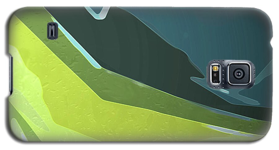 Abstract Galaxy S5 Case featuring the digital art Green Valley by Gina Harrison