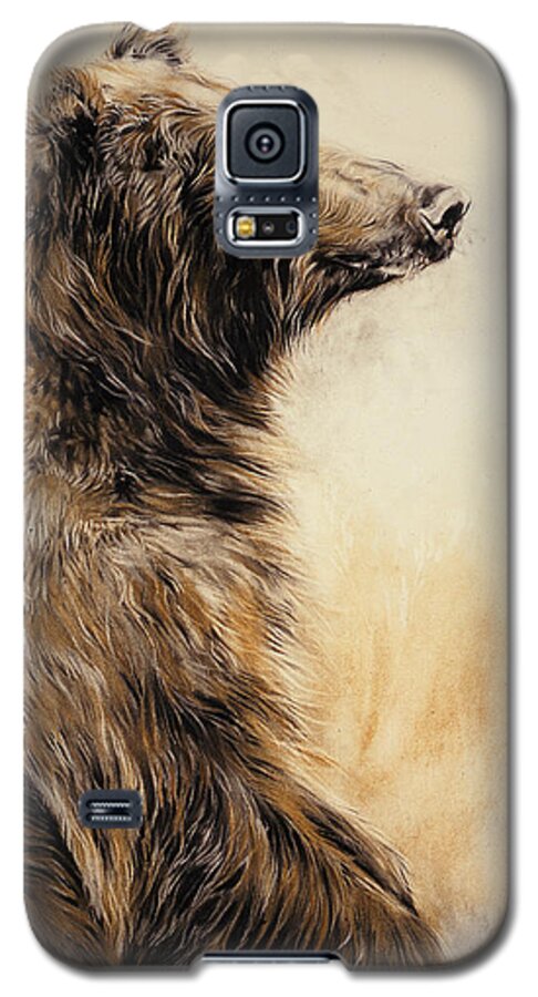 Wild; Animal; Brown; Fur; Standing; Fur; Snout; Hind Legs; Grizzly; Bear Galaxy S5 Case featuring the painting Grizzly Bear 2 by Odile Kidd