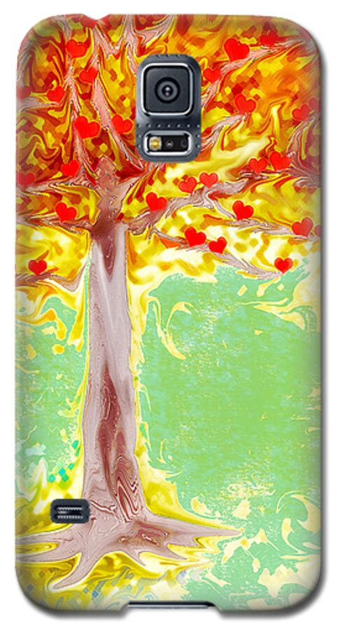 Love Galaxy S5 Case featuring the painting Growing Love by Claudia Ellis