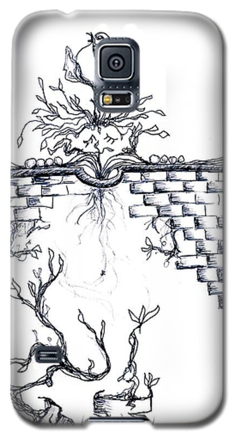 Books Galaxy S5 Case featuring the drawing Growing Nowhere by Doug Johnson