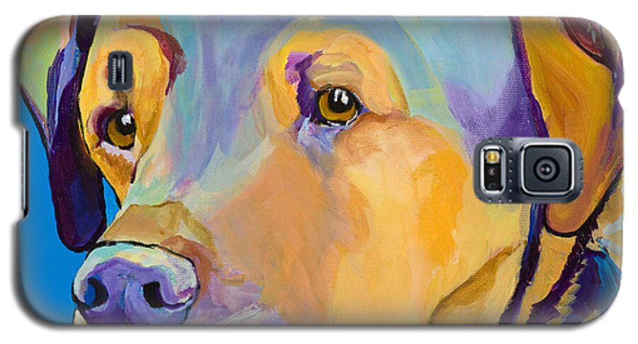 Dog Portrait Galaxy S5 Case featuring the painting Gunner by Pat Saunders-White