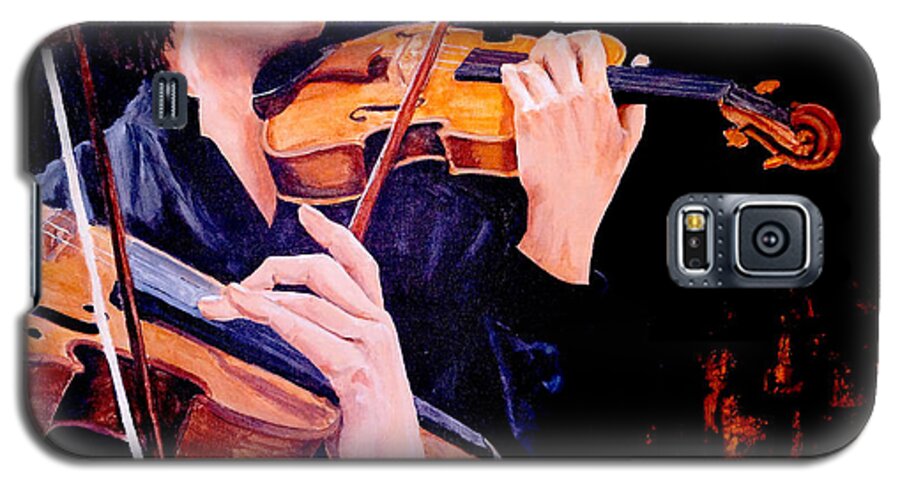 Music Galaxy S5 Case featuring the painting Harmony by Alan Lakin