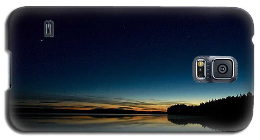 Haukkajarvi Galaxy S5 Case featuring the photograph Haukkajarvi by night with Ursa Major 1 by Jouko Lehto