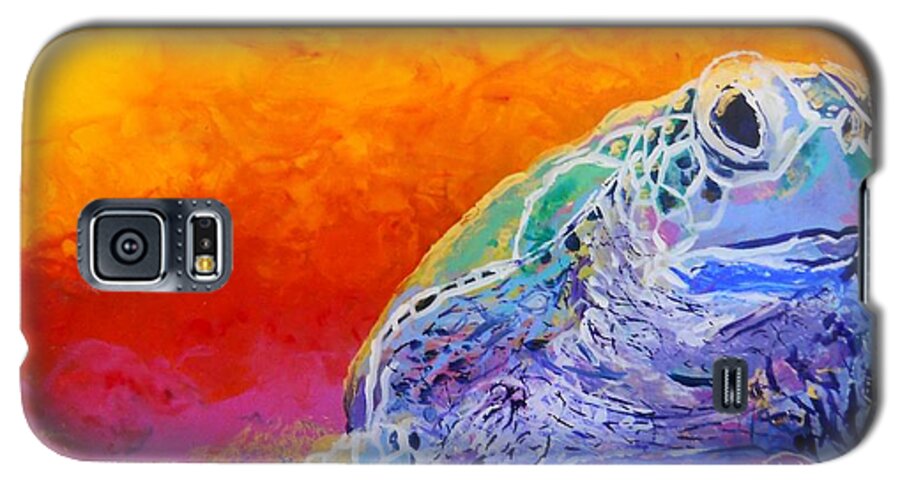 Sea Turtle Galaxy S5 Case featuring the painting Hawaiian Honu 4 by Marionette Taboniar