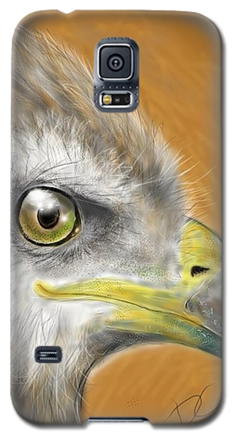 Hawk Galaxy S5 Case featuring the digital art Hawk by Darren Cannell