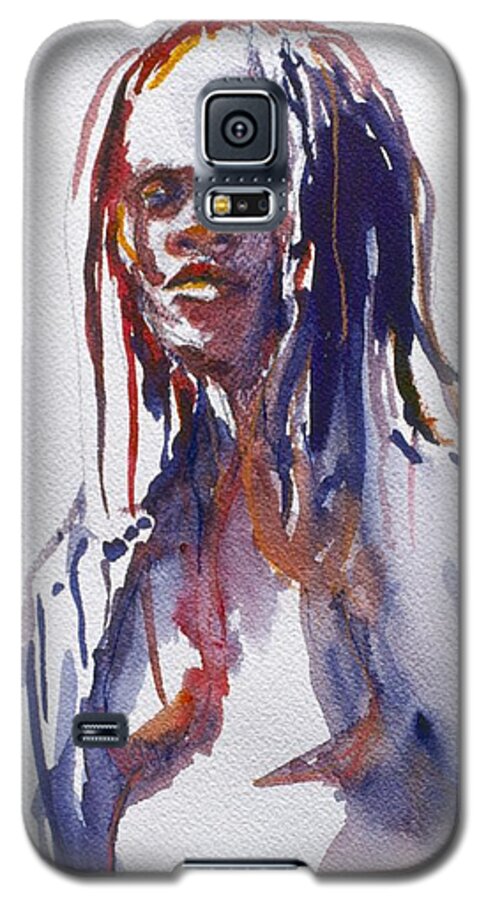 Close-up Galaxy S5 Case featuring the painting Head Study 3 by Barbara Pease