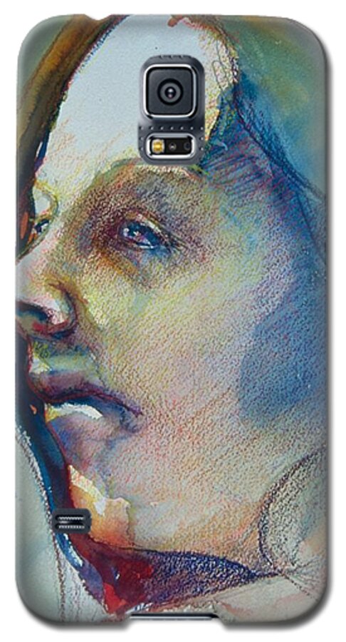 Headshot Galaxy S5 Case featuring the painting Head Study 7 by Barbara Pease