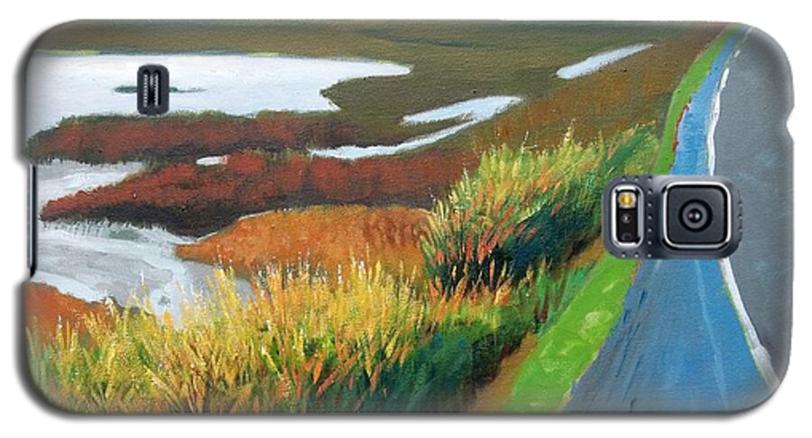 Road Galaxy S5 Case featuring the painting Heading North by Gary Coleman