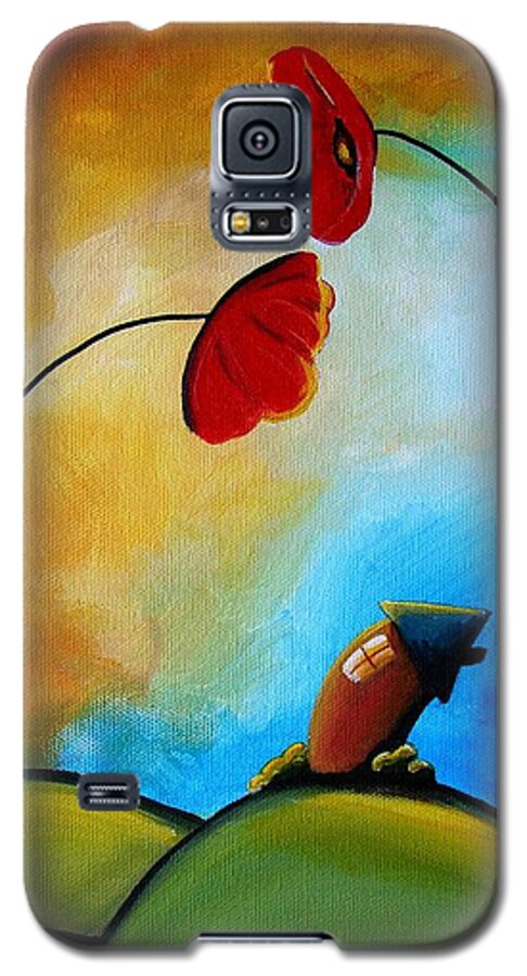 House Galaxy S5 Case featuring the painting Hello by Cindy Thornton