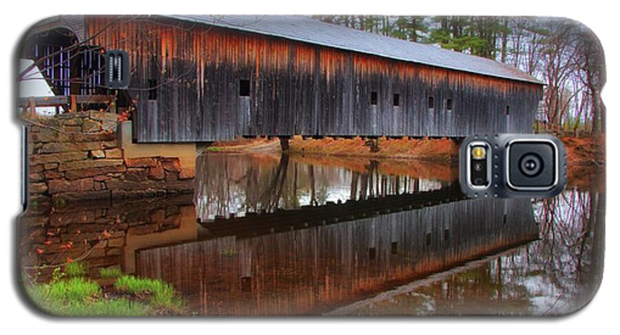 Branches Galaxy S5 Case featuring the photograph Hemlock Covered Bridge Fryeburg Maine by Elizabeth Dow