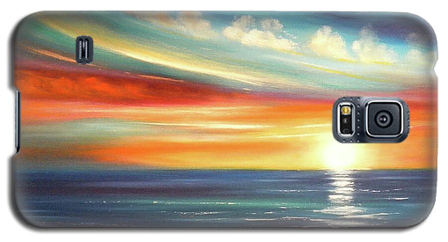 Sunset Galaxy S5 Case featuring the painting Here It Goes by Gina De Gorna