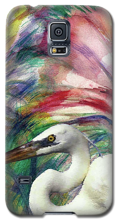 #creativemother Galaxy S5 Case featuring the painting Heron Flair by Francelle Theriot