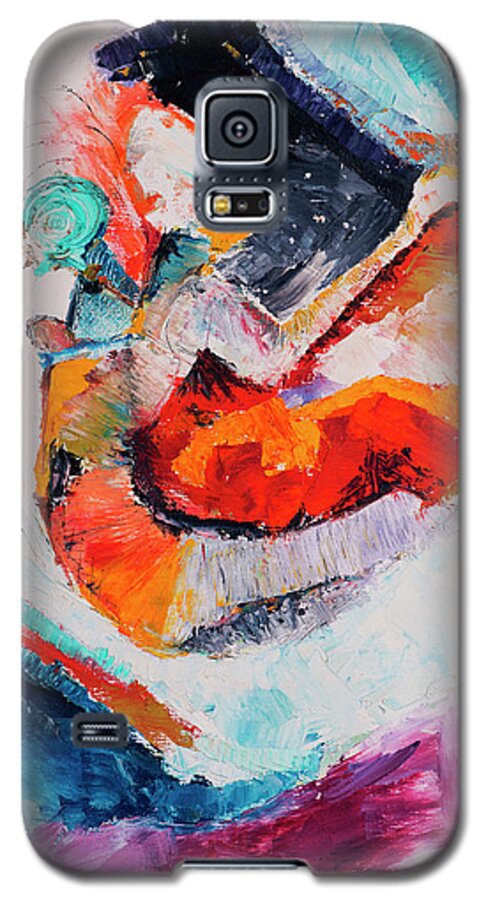 Astronaut Galaxy S5 Case featuring the painting Hey Mr. Spaceman by Stephen Anderson