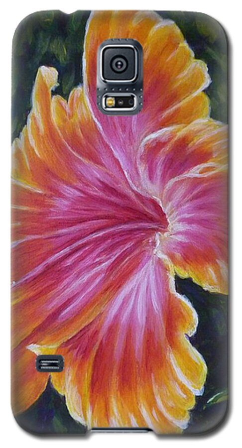 Hybiscus Galaxy S5 Case featuring the painting Hibiscus by Amelie Simmons