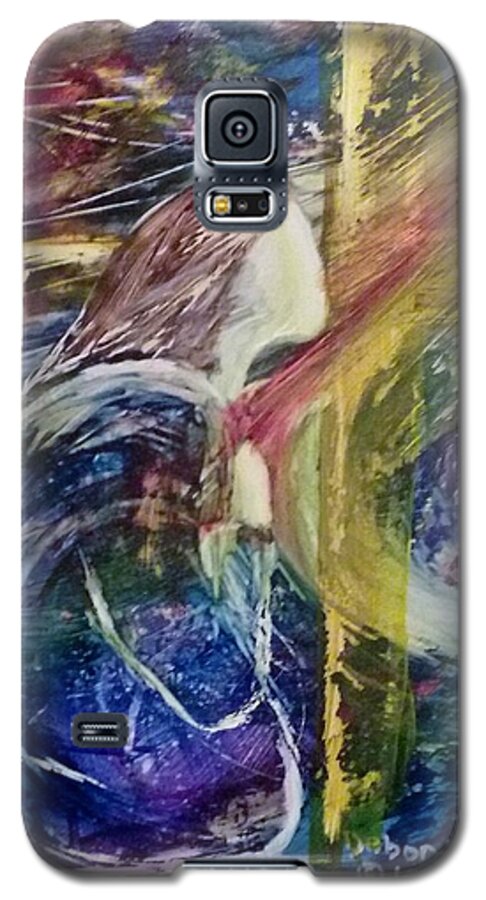Cross Galaxy S5 Case featuring the painting His Grace Is Over Me by Deborah Nell