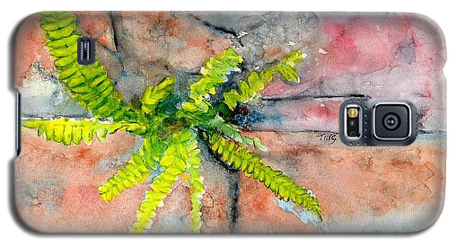 Savannah Galaxy S5 Case featuring the painting Historic Savannah Wall Weed by Doris Blessington