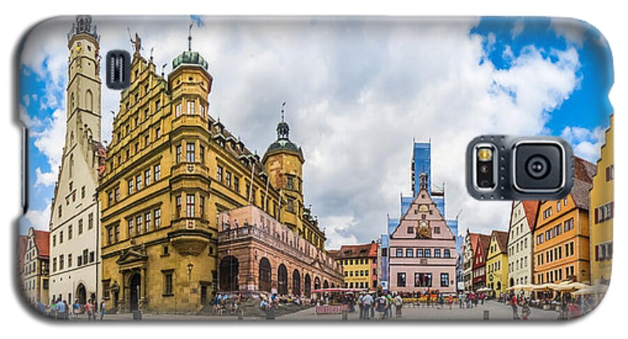 Ancient Galaxy S5 Case featuring the photograph Historic townsquare of Rothenburg ob der Tauber, Franconia, Bava by JR Photography