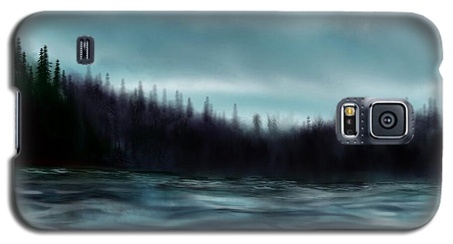 Hood Canal Galaxy S5 Case featuring the painting Hood Canal Puget Sound by Becky Herrera