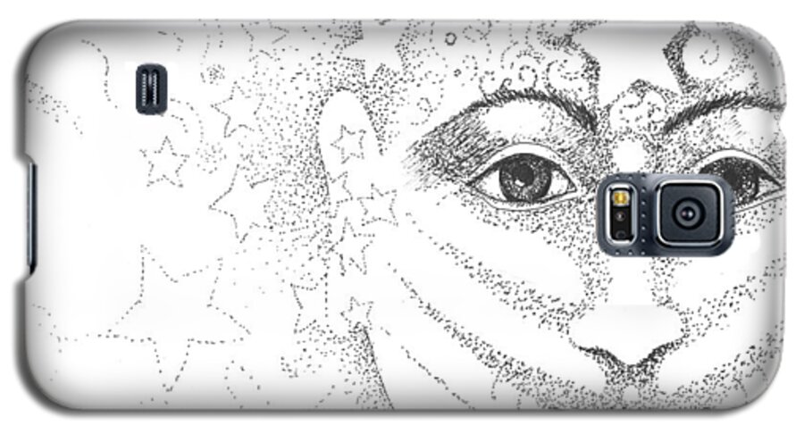 Hope Galaxy S5 Case featuring the drawing Hope and Rebirth by Helena Tiainen