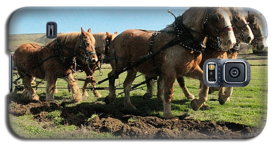 Plowing Galaxy S5 Case featuring the photograph Horse power by Jeff Swan