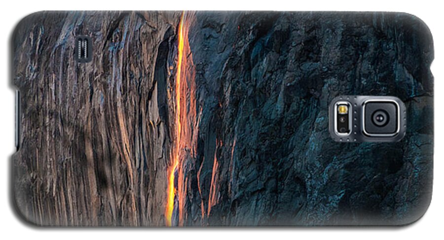 America Galaxy S5 Case featuring the photograph Horsetail Water Fall Glow by Connie Cooper-Edwards