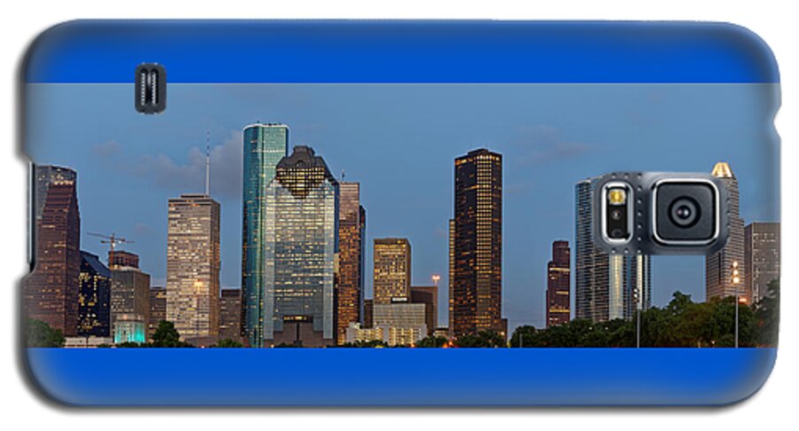 Houston Texas Galaxy S5 Case featuring the photograph Houston Skyline Panorama by Jonathan Davison