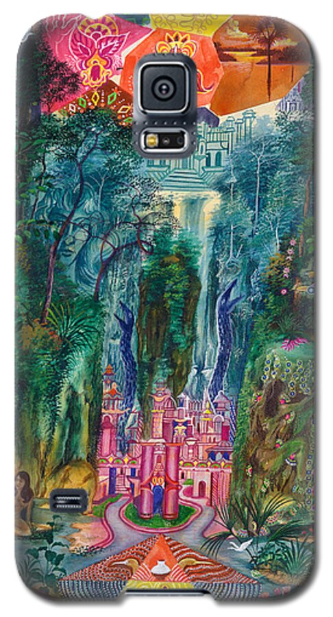 Pablo Amaringo Galaxy S5 Case featuring the painting Huarmi Taquina by Pablo Amaringo