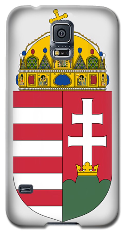 Hungary Galaxy S5 Case featuring the drawing Hungary Coat of Arms by Movie Poster Prints