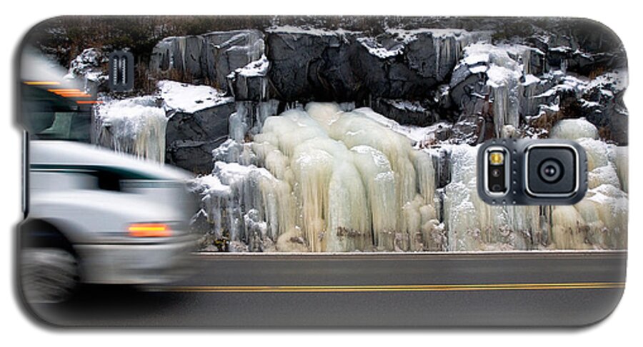 Hwy Galaxy S5 Case featuring the photograph HWY Ice  by Doug Gibbons