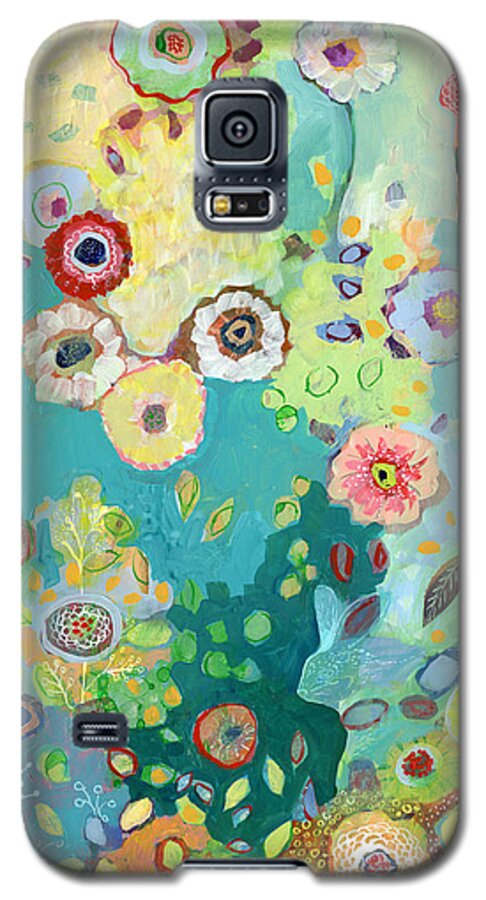 Floral Galaxy S5 Case featuring the painting I Am by Jennifer Lommers