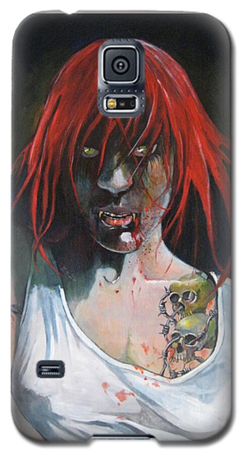 Oil Galaxy S5 Case featuring the painting Il-Belliegha by Ray Agius