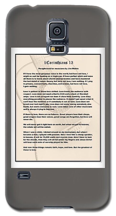 Corinthians Galaxy S5 Case featuring the photograph I Corinthians 13 Paraphrase by Jim Mathis