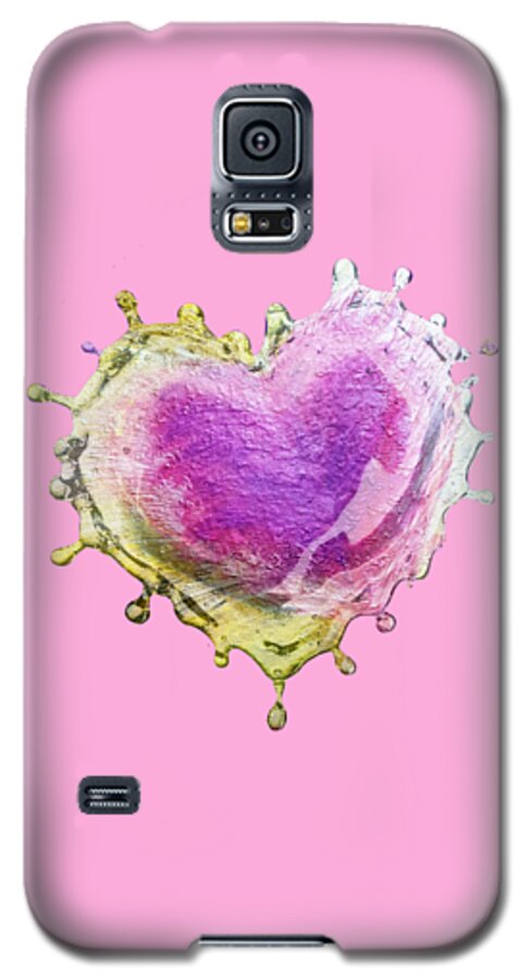 Love Galaxy S5 Case featuring the mixed media I Love You More by Rachel Hannah