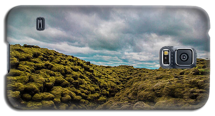 Landscape Galaxy S5 Case featuring the photograph Iceland Moss and Clouds by Venetia Featherstone-Witty