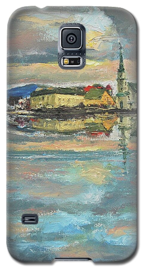 Oil Galaxy S5 Case featuring the painting Icelandic 9 - Serene by HweeYen Ong