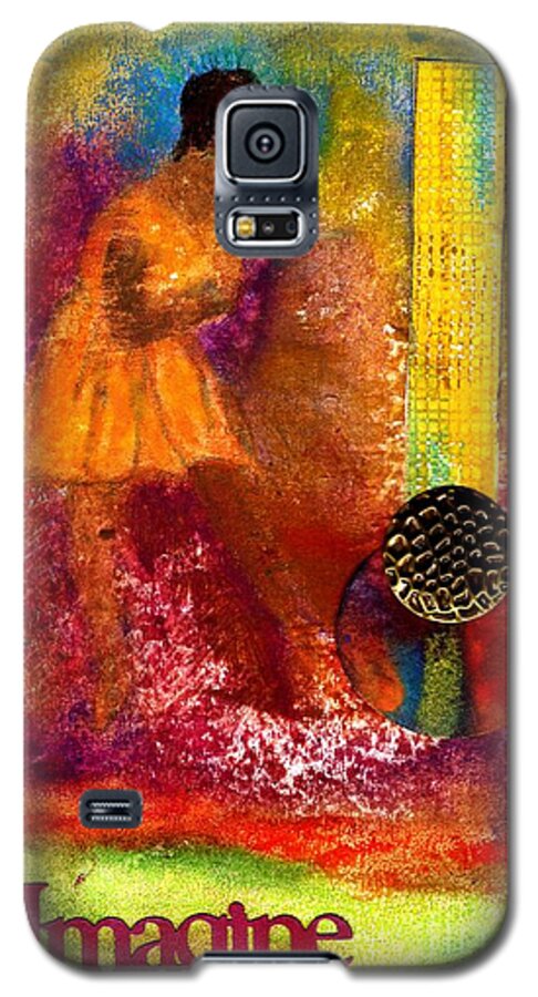 Gretting Cards Galaxy S5 Case featuring the mixed media Imagine Winning by Angela L Walker