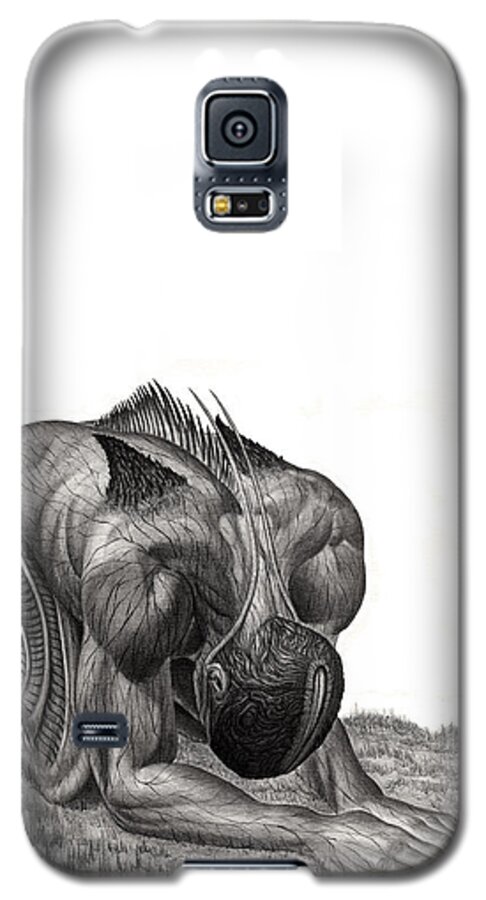 Pencil Galaxy S5 Case featuring the drawing Impetus Graphite by Tony Koehl