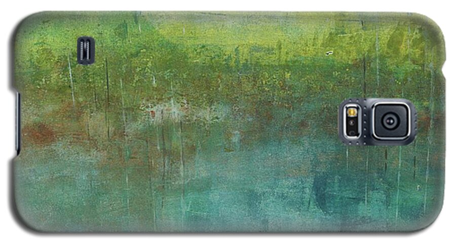 Abstract Galaxy S5 Case featuring the painting Through The Mist 2 by Laurel Englehardt