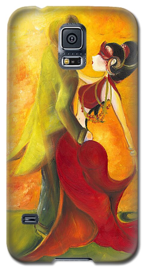 Couple Galaxy S5 Case featuring the painting In the Spotlight by Stephanie Broker